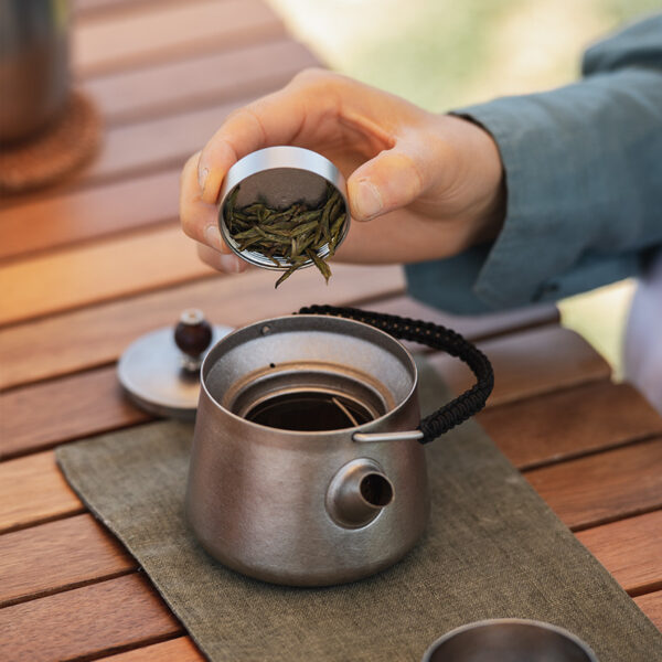 Wild Wind Titanium Tea Set Pure Titanium Small Teacup Outdoor Tea Making Device Titanium Teapot Titanium Bottle - Image 10