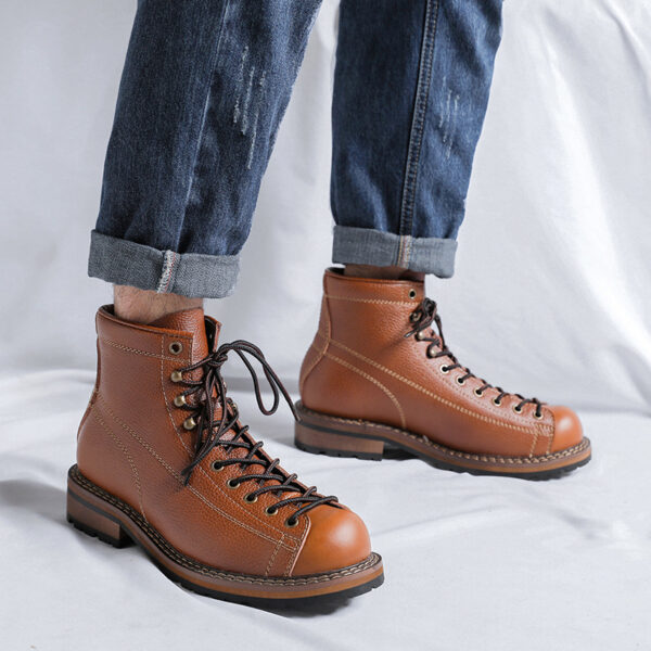 Men's High Top British Style Martin Boots - Image 4