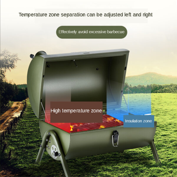 Portable Outdoor BBQ Tools Thickened Picnic Charcoal Grill - Image 6