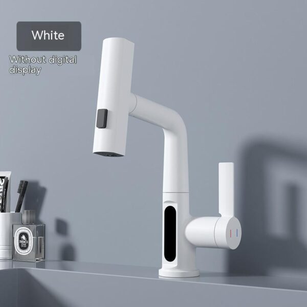 Intelligent Digital Display Faucet Pull-out Basin Faucet Temperature Digital Display Rotation - Image 3